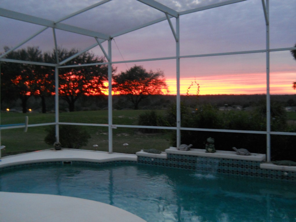  Sunset from the pool deck